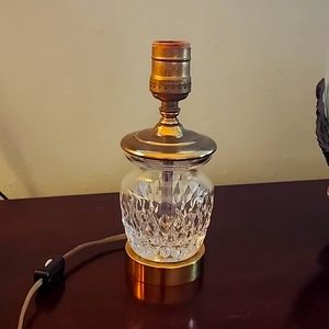 Vintage Waterford Crystal Cut  Lamp No Shade